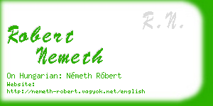 robert nemeth business card